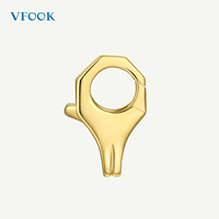 VFOOK Findings Bijoux Innovants : Accessoires de Connexion pour Colliers et Bracelets de Formes Spéciales, Fermoir en Or Massif 18K Véritable