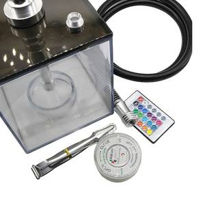 Ensemble de narguilé carré en acrylique Boîte à shisha complète avec une belle lumière LED RVB Chauffe-tabac en acier inoxydable <span class=keywords><strong>Chicha</strong></span> Nargile - Product Image 6