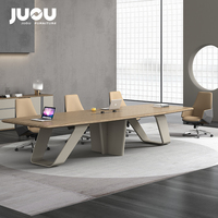 JUOU Mobilier de bureau en bois de luxe de haute qualité, bureau de réunion, table de salle de réunion, table de conférence moderne pour bureau