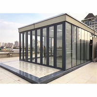 Sunshine House modèle 3D personnalisé serre en verre isolant cadre en aluminium double verre arrière-cour véranda conception pour villas