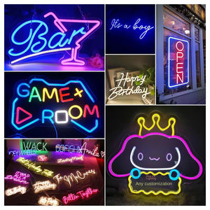 Custom Light <b>Sign</b> Holiday Christmas Party Happy Birthday LED Atmosphere USB Game Controller Engraved Neon Light IP65 Silicone - Product Image 3