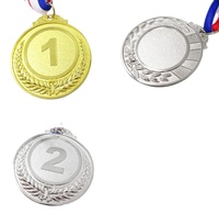 Usine en gros Laser gravable Logo or argent laiton cuivre Sublimation personnalisée médaillon insérer métal Sport médaille vierge
