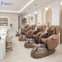 Fauteuil de pédicure pour massage corporel complet avec système de jets de massage sans tuyauterie et dossier réglable pour salon de manucure