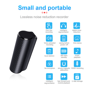 500 giờ ghi âm liên tục thiết bị âm thanh mini Thời lượng pin dài kích hoạt máy ghi âm kỹ thuật số từ tính - Product Image 2