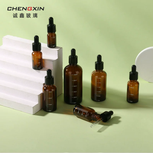Factory Stock Luxus 10ml-30ml Flaschen mit ätherischen Ölen aus braunem Glas Lichtfester Tropf fänger für Hautpflege serum 5ml 15ml Größen - Product Image 1