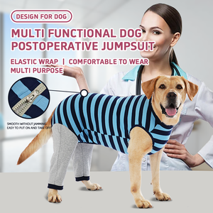 USMILEPET - Traje de Protección Postoperatoria para Perros, de Algodón, Ligero, para las Cuatro Estaciones, con Tirantes, Anti-Lamido, Anti-Mordida - Product Image 2