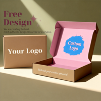 Boîtes d'expédition personnalisées en carton kraft écologique et recyclable avec pelliculage mat pour vêtements, chapeaux et doublure en éponge