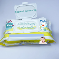 Toallitas Húmedas para Bebé con Logotipo Personalizado OEM, 99.9% Agua Pura, Hipoalergénicas, Sin Alcohol, Suaves y Delicadas, Proveedor de Fábrica
