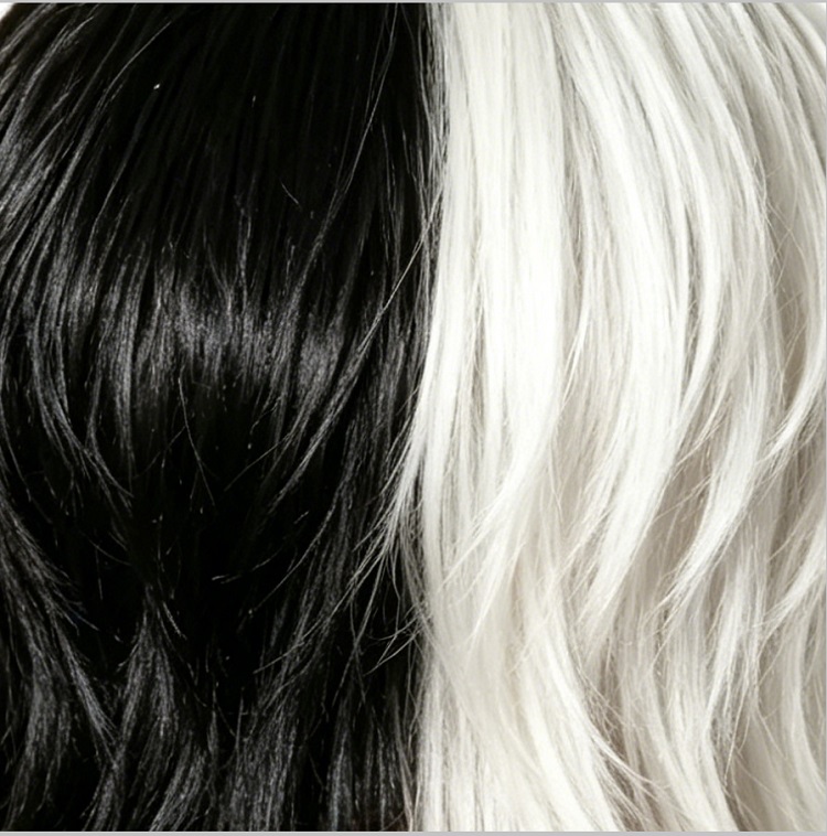 Split Two-tone (Black + White)