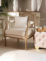 Canapé deux places en bois massif de style américain, fauteuil décontracté rembourré en éponge de style campagne française, mobilier de café et d'hébergement en rotin et bois.