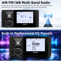 Radio Marine Grandnavi dengan Piston IP66 Layar TFT 3.2'' untuk USB Amp Subwoofer Preamp EQ Bersertifikasi ASTM