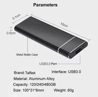 Disque Dur Externe SSD/HDD Taifast pour Ordinateur Portable 1 To (1TB) – Disque à État Solide (SSD) – Disque Dur Externe 1000 Go