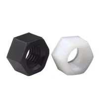 Écrous et boulons en plastique en nylon PE noir blanc hexagonal hexagone écrou DIN934 m6 m8 m10