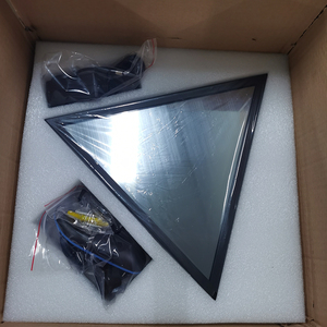 Tiktok Vente Chaude 50CM LED Design Moderne RGB Triangle Atmosphère Applique Murale Salon Chambre <span class=keywords><strong>Infinity</strong></span> Miroir Lampe - Product Image 6