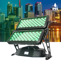 Rondelle murale à double tête Lampe de scène IP65 Lampe de projection RVB Éclairage de paysage étanche DMX512 Projecteurs LED polychromes