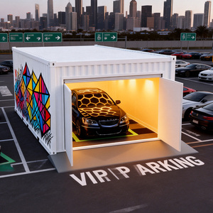 Garaje Prefabricado Plegable y Extensible para Motocicletas, Estructura de Acero Modular, Casa Contenedor Pequeña, Cochera - Product Image 1