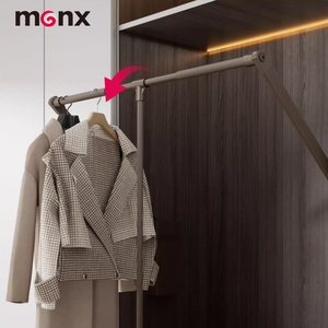 Prix d'usine : Support de <span class=keywords><strong>penderie</strong></span> relevable pour chambre à coucher, accessoire de rangement pour placard, organisateur de vêtements, quincaillerie de <span class=keywords><strong>penderie</strong></span>, cintre de levage - Product Image 2