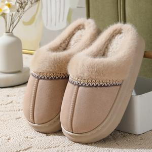 Nouveauté hiver, pantoufles en fourrure épaisse confortables pour hommes et femmes, style fourrure douce, antidérapantes pour une utilisation en intérieur et en extérieur - Product Image 4