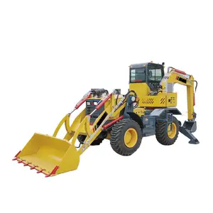 China trade Russian four wheel steering 4wd 2.5t 2.5ton backhoe loader with euro 5 engine