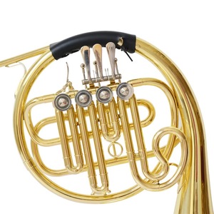 Corno francese <span class=keywords><strong>a</strong></span> quattro chiavi all'ingrosso, corpo in ottone, finitura laccata oro, pistoni in acciaio inossidabile per strumento <span class=keywords><strong>a</strong></span> <span class=keywords><strong>fiato</strong></span> - Product Image 4