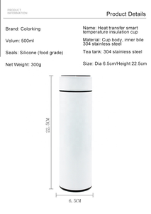 ใหม่ Displayable อุณหภูมิระเหิดที่กำหนดเองขวดน้ำสแตนเลส - Product Image 3