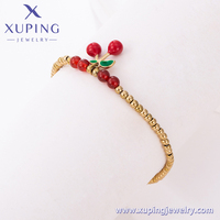 T001150434 Bijoux XUPING Style Mignon Perles en Acier Inoxydable Plaqué Or 14K pour Bracelet Accessoire de Mode