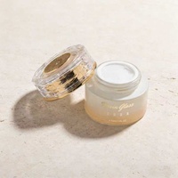 Pot de crème cosmétique de luxe haut de gamme 30ml 50ml, contenant pour crème visage avec couvercle doré taillé en diamant, vente en gros, personnalisation disponible