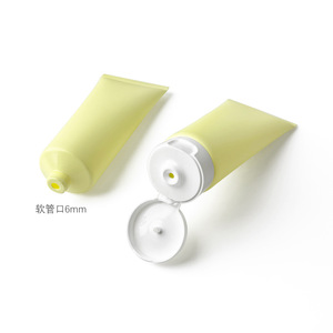 Tubo Exprimible de Plástico Mate Naranja de 100 ml, Envase Cosmético de PE con Tapa Abatible, Logotipo Personalizado, Crema de Manos, Loción, Limpiador Facial - Product Image 2
