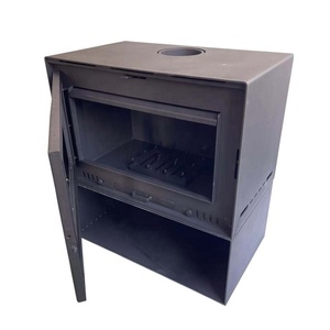 Poêle à <span class=keywords><strong>bois</strong></span> intérieur noir robuste et le plus efficace avec Kit de cheminée - Product Image 3