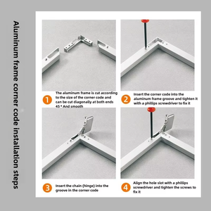 Bisagra pivotante oculta 3D ajustable con cierre suave, bisagra negra oculta para puertas de armario de vidrio con marco de aluminio - Product Image 5