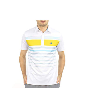 Chemise de golf pour homme, blanche, respirante, grande taille, design uni - Tissu en polyester/coton polaire de haute qualité, col en V, manches courtes, séchage rapide - Product Image 4