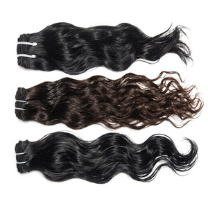REMI HAIR Unprocessed Raw Indian Virgin Remy Wavy Hair Quality Guarantee 100g <b>Machine</b> Double Weft From Tamil Nadu - Product Image 1