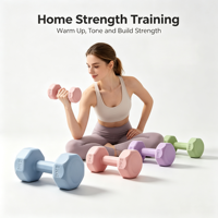 Haltères de couleur macaron, adaptés aux femmes passionnées de fitness, haltères de haute qualité