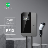 Cargador de Pared Inteligente Tipo 1/Tipo 2/GBT para Vehículos Eléctricos con Balanceo Dinámico de Carga (DLB), OCPP, WiFi para Compradores Comerciales y de Flotas WrightCharge