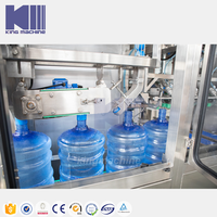 Usine d'eau minérale entièrement automatique 3 en 1/ligne de production d'eau potable en bouteille complète/machine d'embouteillage de remplissage de 5 gallons