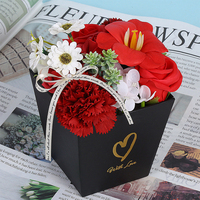 INUNION Flower Paper Vase for Bouquet Flower Box Custom Paper Box for Valentine's Day and Mother's Day