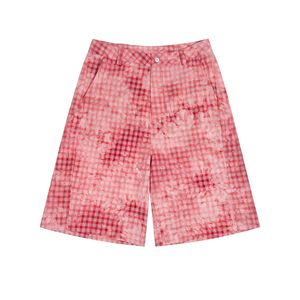<strong>Men's</strong> Woven Mid Waist Street Vintage Plaid Wide Leg <strong>Below</strong> <strong>Knee</strong> Loose Sport Casual <strong>Shorts</strong> <strong>S</strong>-2XL - Product Image 1