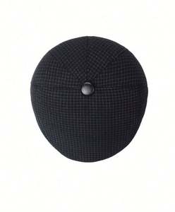 Boinas a cuadros de invierno al por mayor para hombres de mediana edad y mayores, gorros cálidos para exteriores con protección para las orejas, sombrero de newsboy para ancianos. - Product Image 3