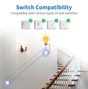 مفتاح حائط ذكي صغير يعمل بالواي فاي مع قاطع دائرة كهربائية يدعم التحكم الصوتي عبر أليكسا وتطبيق الحياة الذكية للتحكم عن بعد - Product Image 4