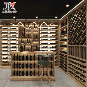 Armoire de présentation de <span class=keywords><strong>vin</strong></span> <span class=keywords><strong>rouge</strong></span> rectangulaire à LED personnalisée en usine, mobilier de club haut de gamme, étagères de cave à <span class=keywords><strong>vin</strong></span> promotionnelles, spiritueux - Product Image 3