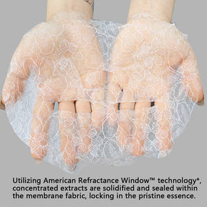 Y128 OEM Özel Tasarım Dantel Kemik Kolajen Peptitli Dondurarak Kurutulmuş İpek Değerli Katı Kuru Toplu Yüz Bezi Kağıt Yüz Maskesi Malzemesi - Product Image 3