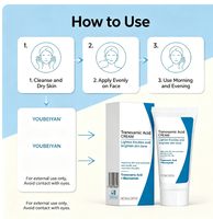 Crème hydratante pour le visage OEM Super White anti-âge, acide tranexamique, niacinamide, vitamine E, éclaircissante pour la peau, resserre les pores, crème végane