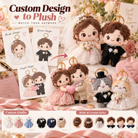 Porte-clés en peluche animaux de mariage : Lapin, Chat, Mariés – Cadeaux personnalisés pour mariages à destination et boutiques