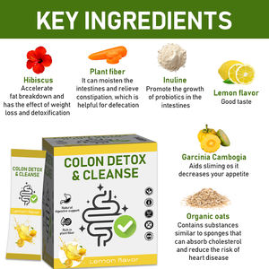 Özel etiket doğal bağırsak sağlık bitki <span class=keywords><strong>Fiber</strong></span> limon lezzet kolon detoks toz temizlemek - Product Image 6