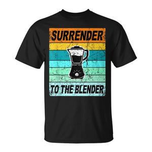 เสื้อยืดลายเรโทรสมูทตี้ Surrender To The Blender ดีไซน์สมูทตี้ผัก - Product Image 1