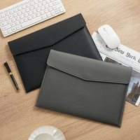 Carpeta Portadocumentos A4 de PU con Logotipo Personalizado, Carpeta Portafolio Impermeable con Botón a Presión, Carpeta de Almacenamiento de Papel para Oficina y Negocios