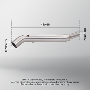 NS200 pour BajajPulsarNS200 Bajaj NS 200 51mm Escape <span class=keywords><strong>Moto</strong></span> <span class=keywords><strong>Moto</strong></span> Échappement Mid Middle Link Pipe Racing <span class=keywords><strong>Coude</strong></span> en acier inoxydable - Product Image 3