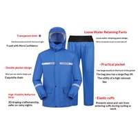 Ensemble imperméable réfléchissant pour livreurs - Veste et pantalon de pluie Haidilao pour le personnel de livraison