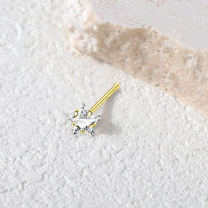 Anneaux de <span class=keywords><strong>nez</strong></span> en <span class=keywords><strong>or</strong></span> 14 carats 20G étoile en <span class=keywords><strong>or</strong></span> <span class=keywords><strong>jaune</strong></span> zircon cubique <span class=keywords><strong>piercing</strong></span> de <span class=keywords><strong>nez</strong></span> hypoallergénique pour femmes - Product Image 3