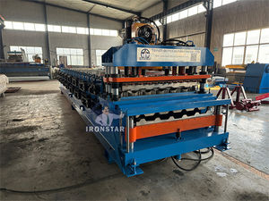 Máquina formadora de rollos de doble capa de azulejo trapezoidal y esmaltado de 6 costillas completamente automática para <span class=keywords><strong>Eslovaquia</strong></span> - Product Image 2